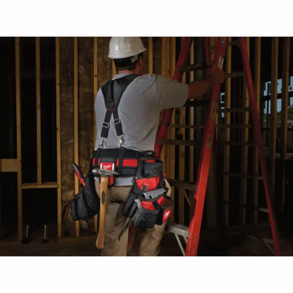 Milwaukee 48 22 8120 Contractors Belt With Suspension Rig Usage
