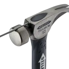 STILETTO® 12oz Titanium Fiberglass Hammer with Smooth Face and 16" Curved Handle is more durable and has more prying strength than hickory handled hammers.
