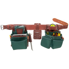 Leather and industrial nylon intelligently combined to lighten the builder’s load. The trademark OxyRed leather reinforces the main bag corners as well as provides our NoSpill system of all leather tool holders.
