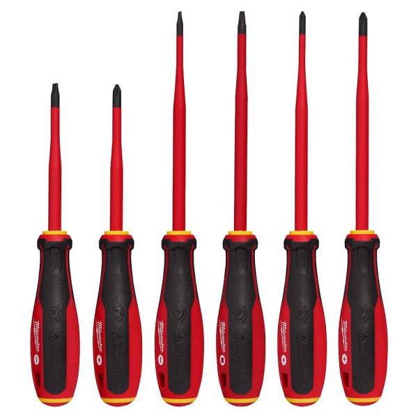 Milwaukee 1000V Insulated Slim Tip Screwdriver Set 6pc - Image 4