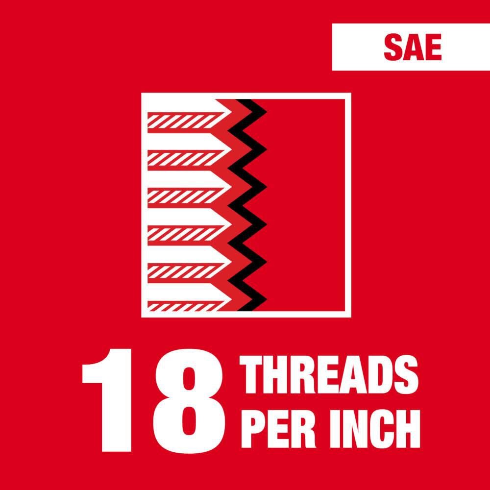 Milwaukee 5/16 in -18 NC Straight Flute Plug Tap & F Drill Bit - Image 2