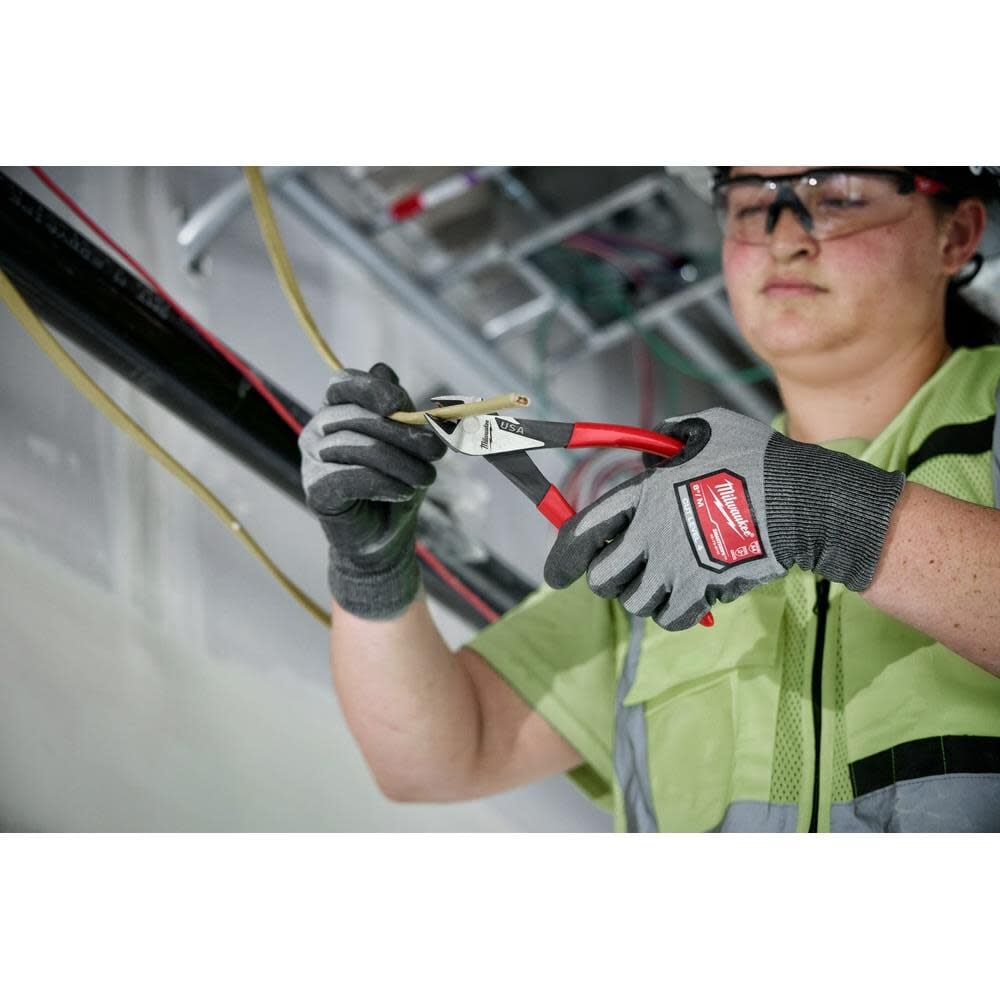 Milwaukee 8inch Diagonal Dipped Grip Cutting Pliers (USA) - Image 6