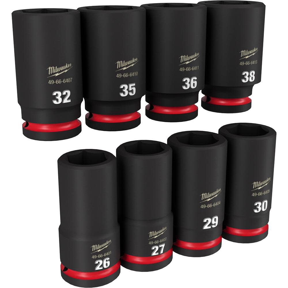 Milwaukee Impact Socket 3/4in Drive Metric 6 Point 8pc - Image 3