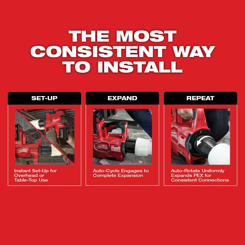 Propex Tools Milwaukee M18 FORCE LOGIC 2 in.-3 in. ProPEX Expansion Tool Kit
