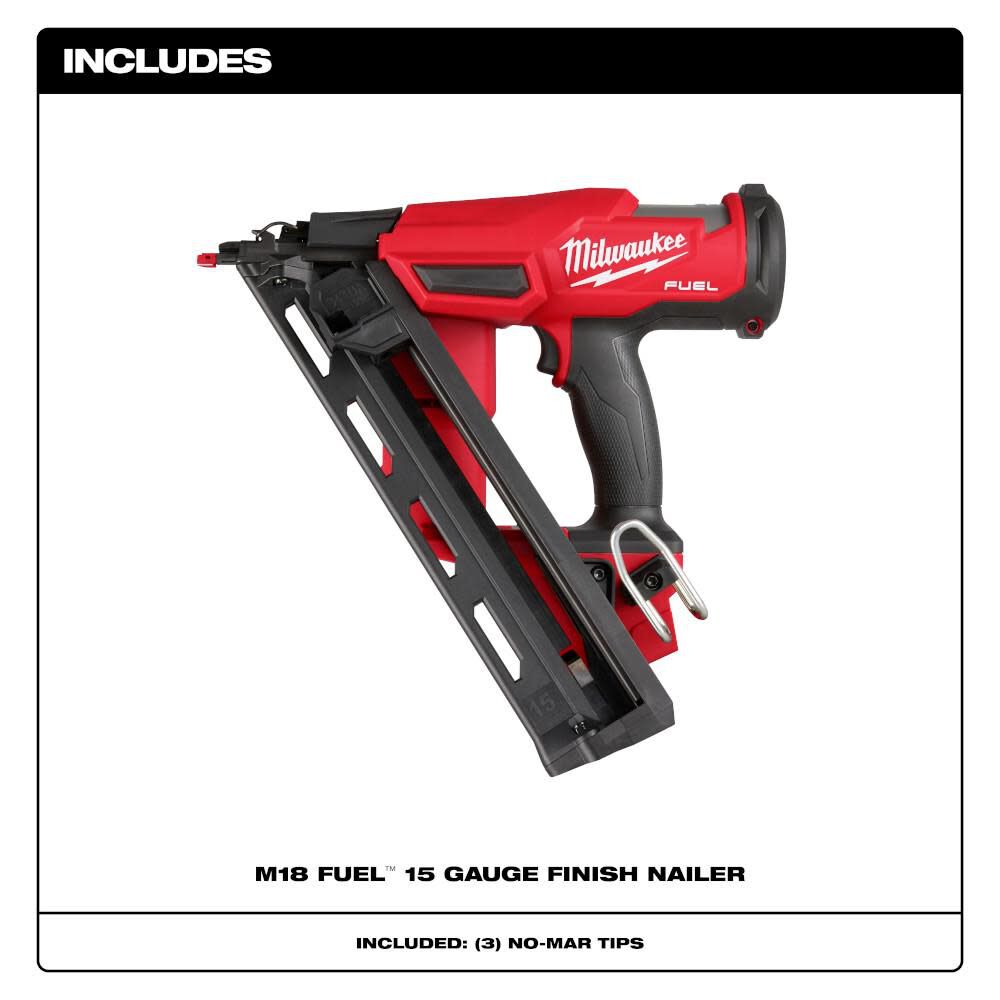 Milwaukee M18 FUEL 15 Gauge Finish Nailer (Bare Tool) - Image 3