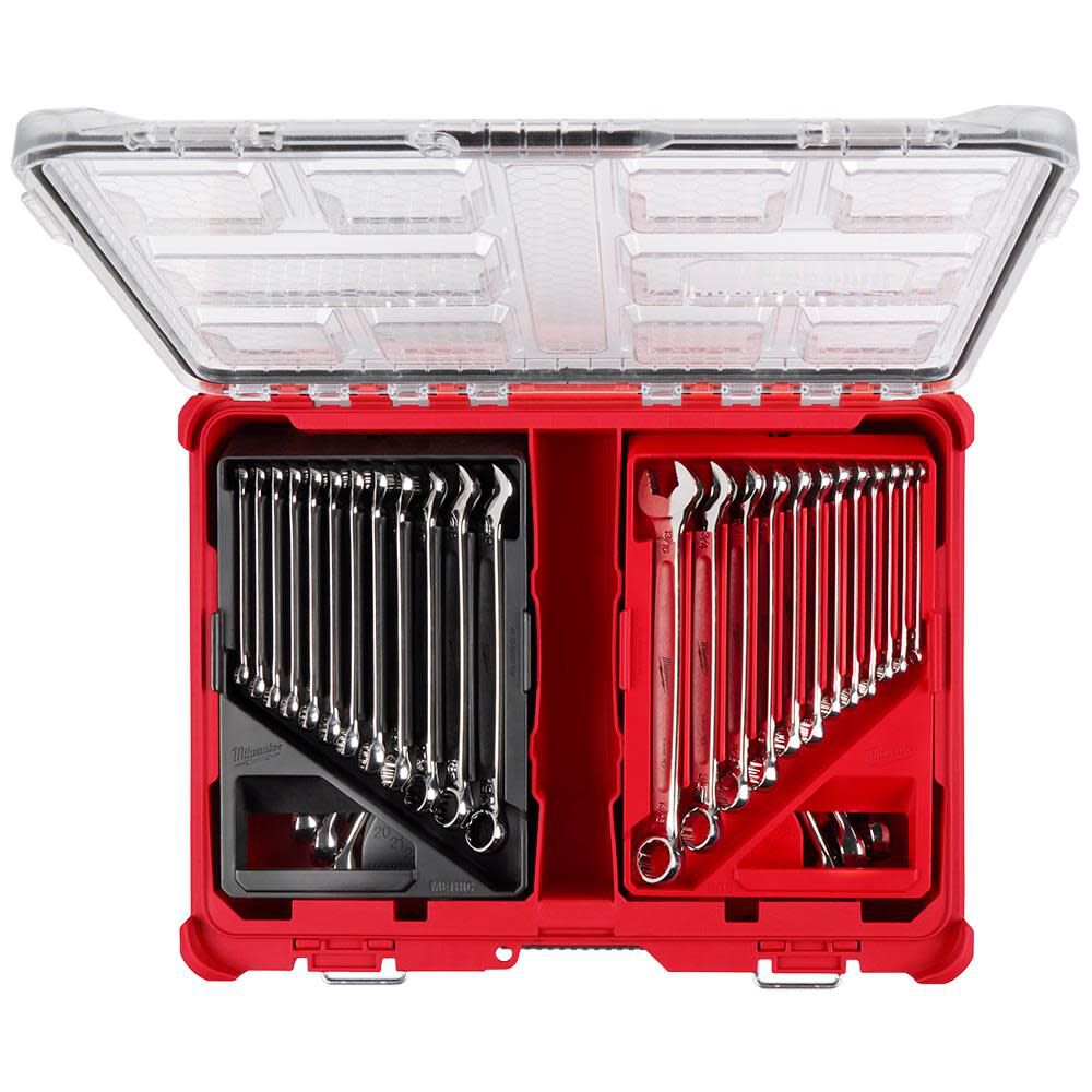 Milwaukee Metric & SAE Combination Wrench Set with PACKOUT Organizer 30 Piece - Image 2
