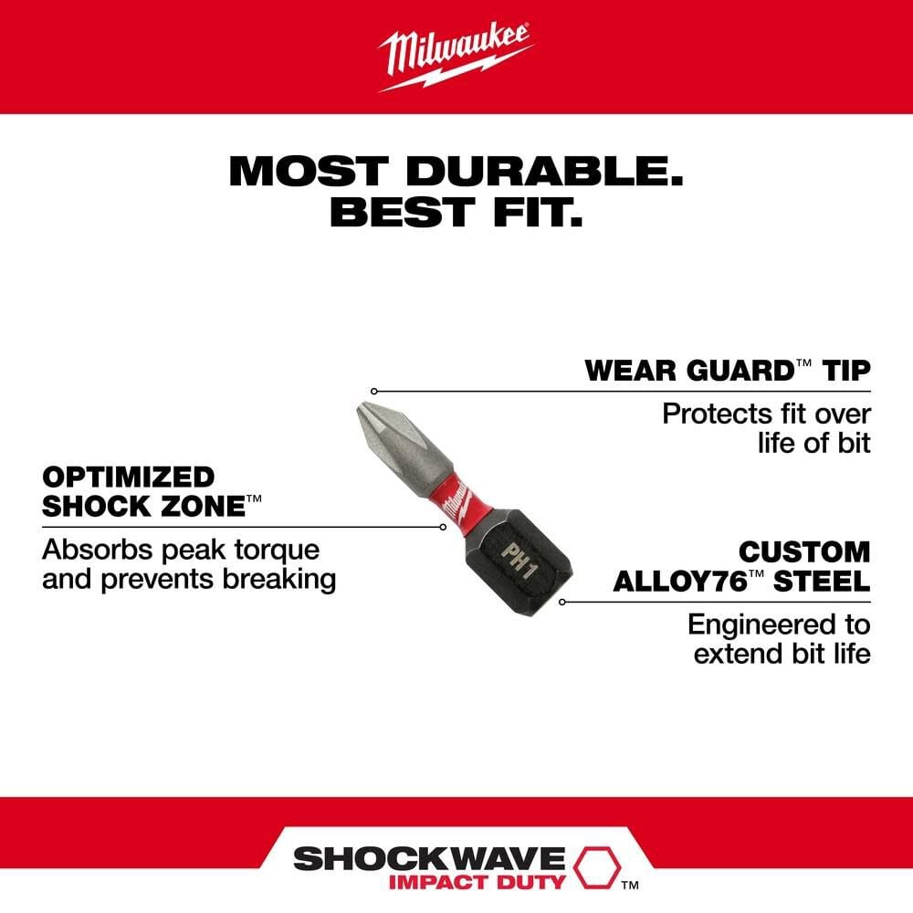 Milwaukee SHOCKWAVE 1 in. T30 Impact Driver Bits 5PK - Image 5