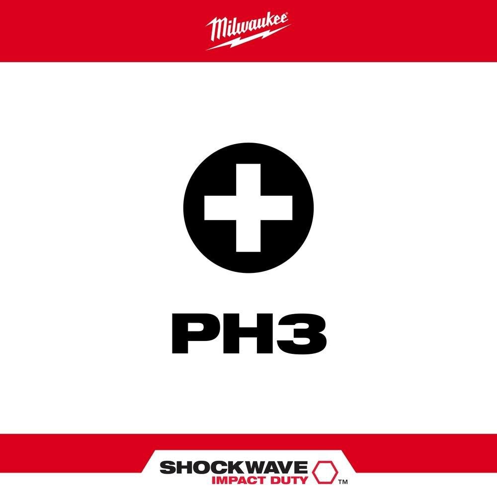 Milwaukee SHOCKWAVE Impact Bit 2inch PH3 2pk - Image 2