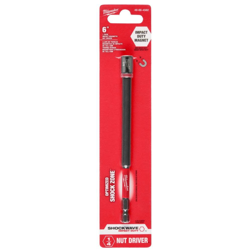 Milwaukee SHOCKWAVE Impact Duty 1/4inch x 6inch Magnetic Nut Driver - Image 9