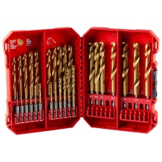 Milwaukee SHOCKWAVE Impact Duty RED HELIX Titanium Drill Bit Set 29pc