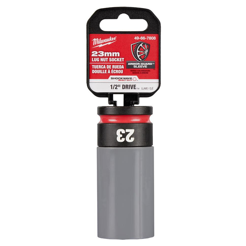 Milwaukee SHOCKWAVE Impact Duty Socket 1/2 Drive 23MM Metric Lug Nut Wheel - Image 10