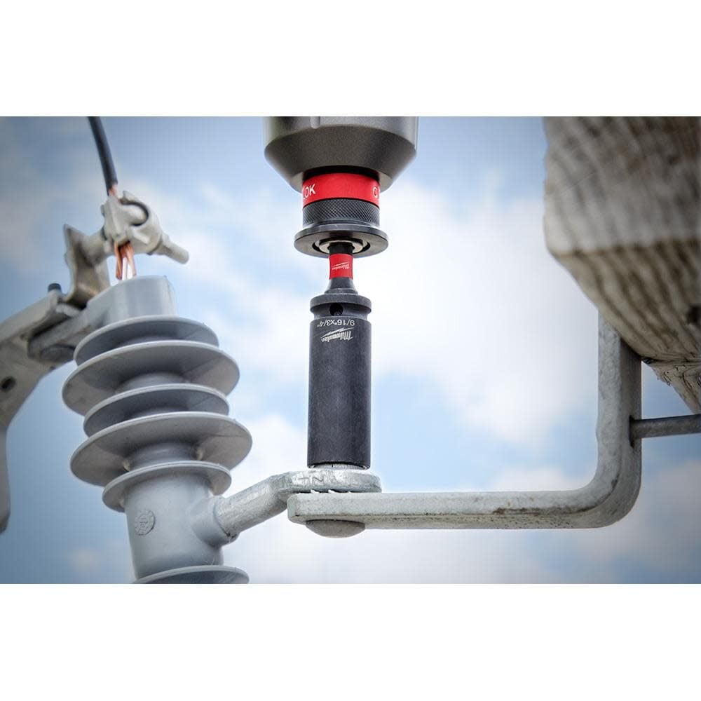 Milwaukee SHOCKWAVE Lineman's 12PT 9/16 in. x 3/4 in. 2-in-1 Socket - Image 4