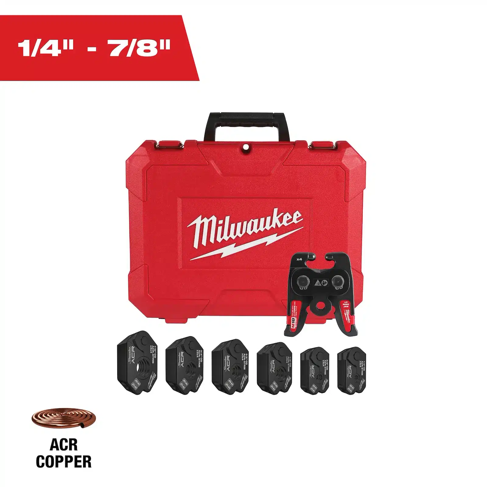 Milwaukee 49-16-2661MX 1/4" - 7/8" Streamline ACR Pivoting Press Ring Kit for M18 FORCE LOGIC Press Tool - Image 5