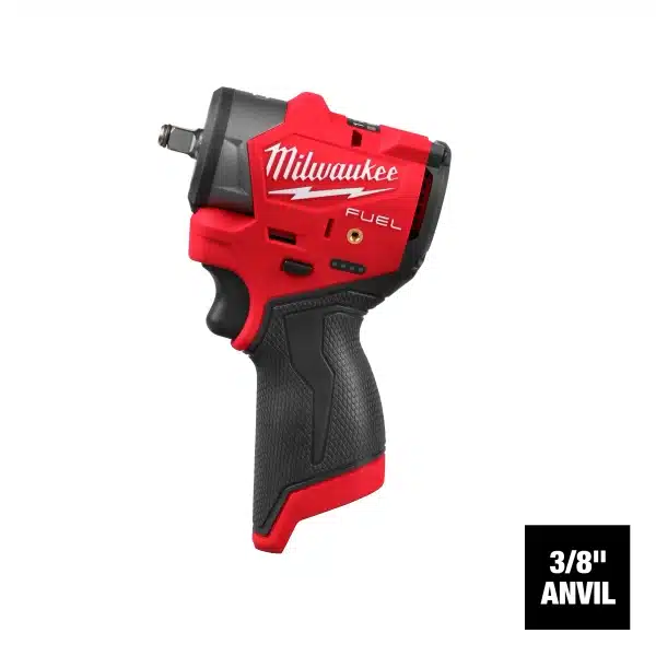 Our M12 FUEL™ 3/8” Subcompact Impact Wrench with Friction Ring delivers the Best Underhood Access for all automotive applications. Measuring 4.5” in length and 2.0” in width, this Subcompact Impact Wrench fits into the tightest spots, minimizing the time spent on removing additional components under the hood.