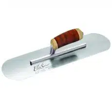 Kraft Tool CFE447L 16"x4" Elite Series Five Star Carbon Steel Pool Trowel w/Leather Hdl - 13-5/8" Shank
