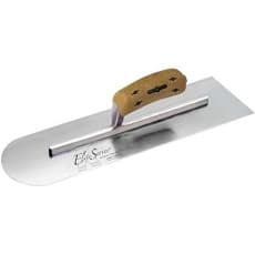 Kraft Tool CFE285K 16"x4" Elite Series Five Star Carbon Steel Round Front/Square Back Cement Trowel w/Cork Hdl