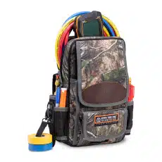 The MB3 CAMO DNA is a Mossy Oak camoflage version of the MB3 capable of storing, transporting and protecting large meters and featuring hi-visibility orange fabric and reflective accents.