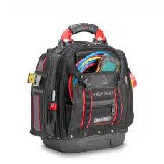 The TECH PAC P INFRARED is a large tool backpack in the new black and red color scheme. Identical in construction and storage capacity to the TECH PAC BLACKOUT, with the addition of side pockets for separate meter or tool storage.