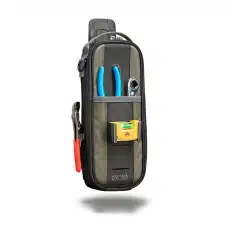 The MB-L EVO is a tall, compact meter bag optimized to store a multimeter. It uses the evo system™ clip for attaching the pouch to a larger bag with an evo system™ dock, a belt, trouser pocket, or for magnetic mounting to surfaces inside a work van or equipment requiring service.