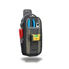 The MB-M EVO is a medium, compact meter bag designed to store a multimeter. It uses the evo system™ clip for attaching the pouch to a larger bag with an evo system™ dock, a belt, trouser pocket, or for magnetic mounting to surfaces inside a work van or equipment requiring service.