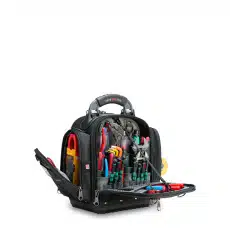 The TECH-MCTP BLACKOUT is an all-black compact service tool bag. It is identical in construction and storage capacity to the TECH-MCT BLACKOUT, with the addition of side pockets for separate meter or tool storage.