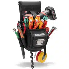 The DP3 BLACKOUT is an all-black multi-functional pouch designed to function as both a drill holster and tool pouch. With 17 interior and exterior pockets, this pouch can hold a variety of tools.